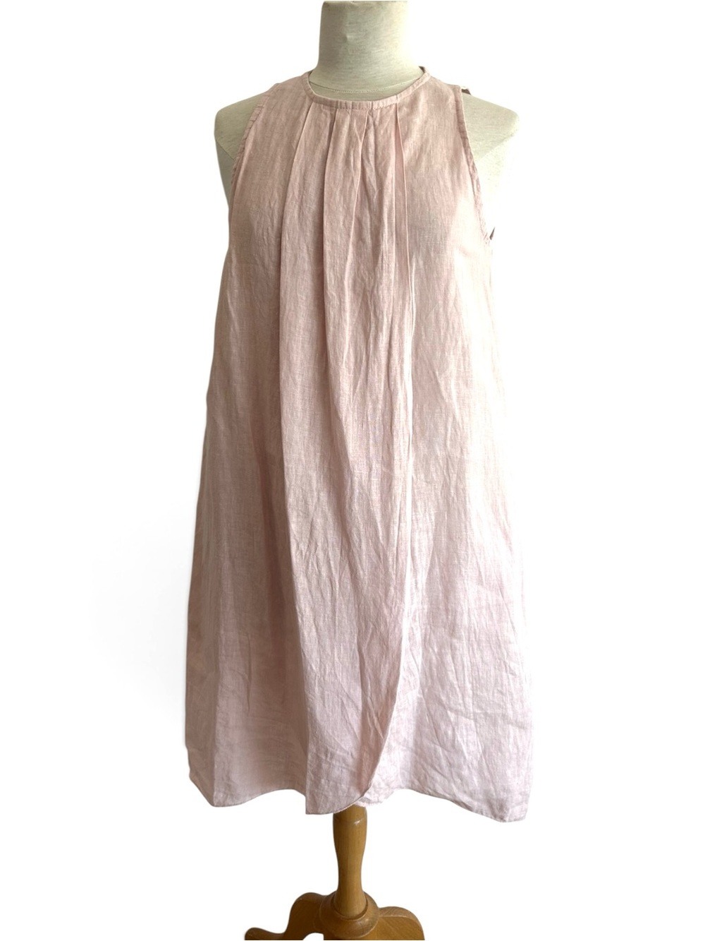 Bellaunbia Italy 100% Linen Pink Shift Dress Relaxed Fit Small